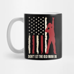 Retro American flag Don’t Let the Old Man In Mug